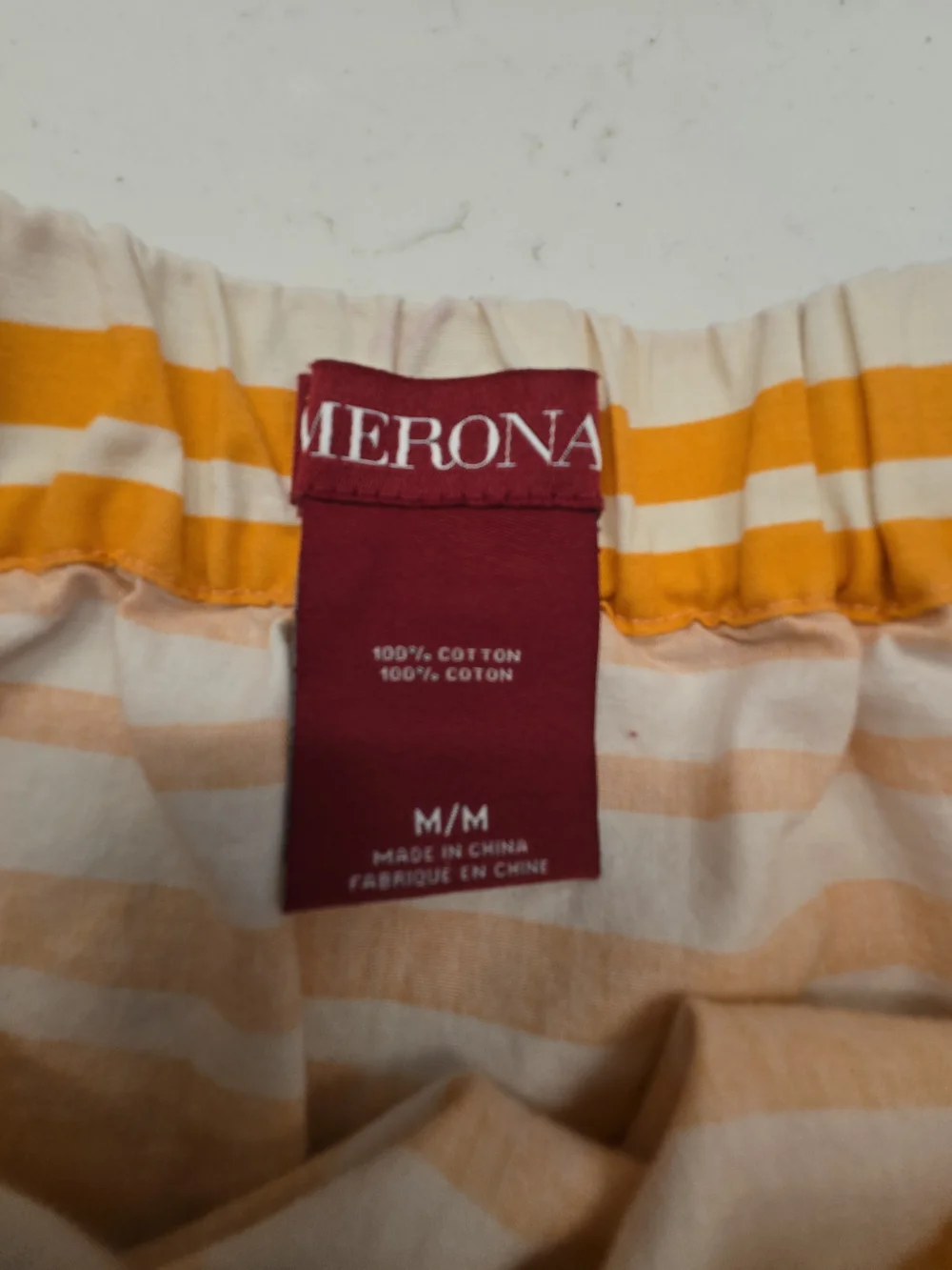 NWOT❤️❤️❤️Merona Orange and Cream Striped Cotton Skirt with Red Label - Picture 2 of 4
